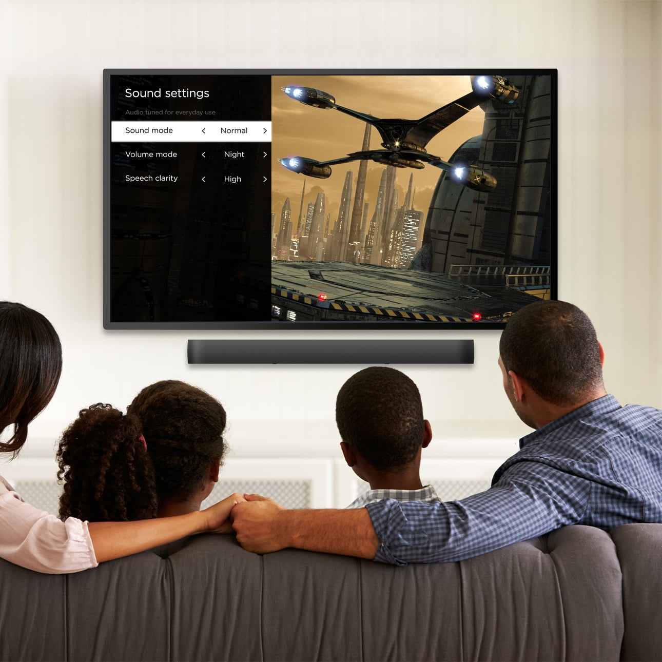 onn Roku Smart Soundbar with built-in 4K Streaming Media Player