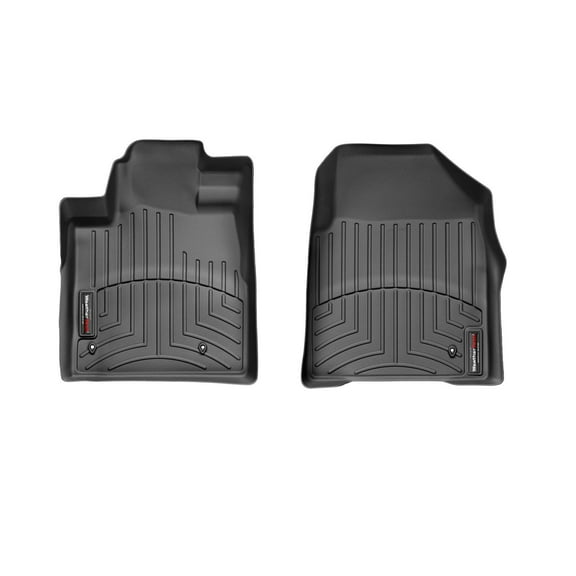 WeatherTech Custom Fit FloorLiners compatible with 2009-2015 Honda Pilot - 1st Row (Driver & Passenger), Black