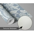 thumbnail image 6 of S4Sassy Vintage Botanical Wallpaper- Blue Wall Covering, 25"X 360" Self-Adhesive Textured Vinyl Walls Paper, Wall Wrap, Easy Diy Walls Covering For Farmhouse Bedroom, Living Room, Living Space, 6 of 9