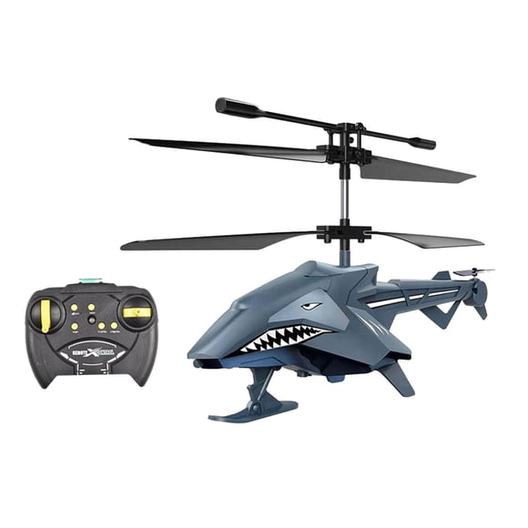 Helicóptero RC para adultos, luces LED para vuelos nocturnos, avión de control remoto para exteriores azul
