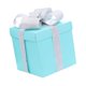thumbnail image 4 of Caja de regalo de 7,87 x 7,87 x 7,87 pulgadas, ideal para fiestas, fácil de montar, cuadrada, con cinta para el Día de la Madre, graduación, boda. Azul, 4 of 8