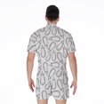 thumbnail image 2 of White Eggplant Drawing Short Sleeve Men'S Rompers Casual Summer Jumpsuits Outfit, 2 of 4
