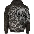 thumbnail image 3 of Sudadera con capucha holgada para hombre, sudadera con capucha con estampado de calavera y serpiente de sangre fresca para hombre, ropa de calle Harajuku Y2k para hombre, 3 of 5