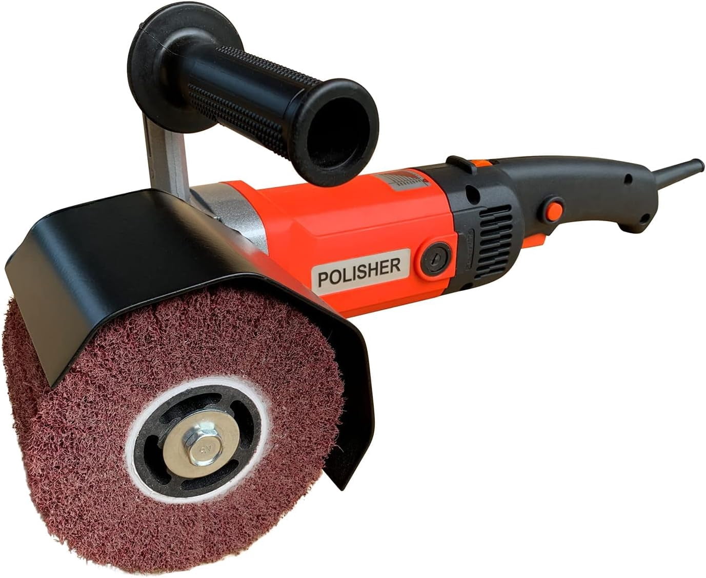 1400W Burnishing Polishing Machine 110V Wheel Polisher Sander Wire Drawing Machine Electric Sander Polisher for Metal Stainless Steel Plastic Wood Polishing with One Wheel Auxiliary Handle