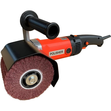 1400W Burnishing Polishing Machine 110V Wheel Polisher Sander Wire Drawing Machine Electric Sander Polisher for Metal Stainless Steel Plastic Wood Polishing with One Wheel Auxiliary Handle