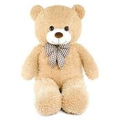 DOLDOA Grand ours en peluche en peluche pour petite amie et enfant (99,1 cm, brun clair)