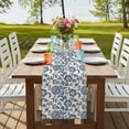 thumbnail image 4 of Table Runners 36 Inches Long Dress Scarves, Blue Flowers Farmhouse Kitchen/Dining Table Runner, Short Coffee Tablerunners, Spring Floral Elegant Pastoral Rustic 13x36 Inch, 4 of 9