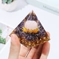 thumbnail image 4 of Jopay Orgone Pyramid for Positive Energy, Orgonite Amethyst Obsidian Healing Crystal Pyramid, Pink, 4 of 9