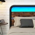 thumbnail image 5 of ChVans LED Queen Size Bed Frame with Wood Headboard & Footboard, Heavy Duty Metal Bed Frame with LED Lights & Under-Bed Storage, Noise Free, No Box Spring Needed, Brown, 5 of 10