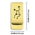 thumbnail image 2 of Stainless Steel Virgo (Maiden) Astrology Constellation Classic Slim Money Clip Credit Card Holder, 2 of 2