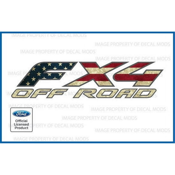 Decal Mods | FX4 OffRoad Decals Stickers compatible with Ford F150 (1997 - 2008) pattern: AMERICAN FLAG - FWFLAG (set of 2)