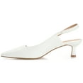 thumbnail image 3 of Journee Womens Paulina Kitten Heel Sling Back Pointed Toe Pumps, Widths Available, 3 of 10
