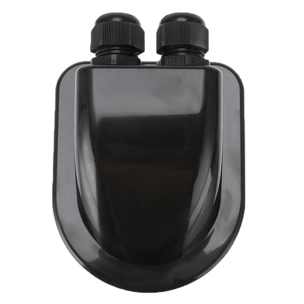 Anti-Uv Solar Doble Doble Dos Agujeros Caja De Prensaestopas De Entrada De Cable Soporte De Conector De Cable Curvo Para Rv Campervan Boat 2 Agujeros Speravity VI009064-01