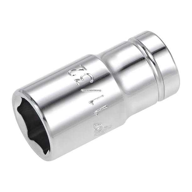 Llave de vaso poco profunda de 1/4 pulgadas y 6 puntos de acero Cr-v de 11/32 pulgadas