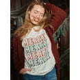 thumbnail image 2 of Christmas Women's Plus Size All Day Sleigh Graphic Sweatshirt from Feeling Festive, 2 of 6