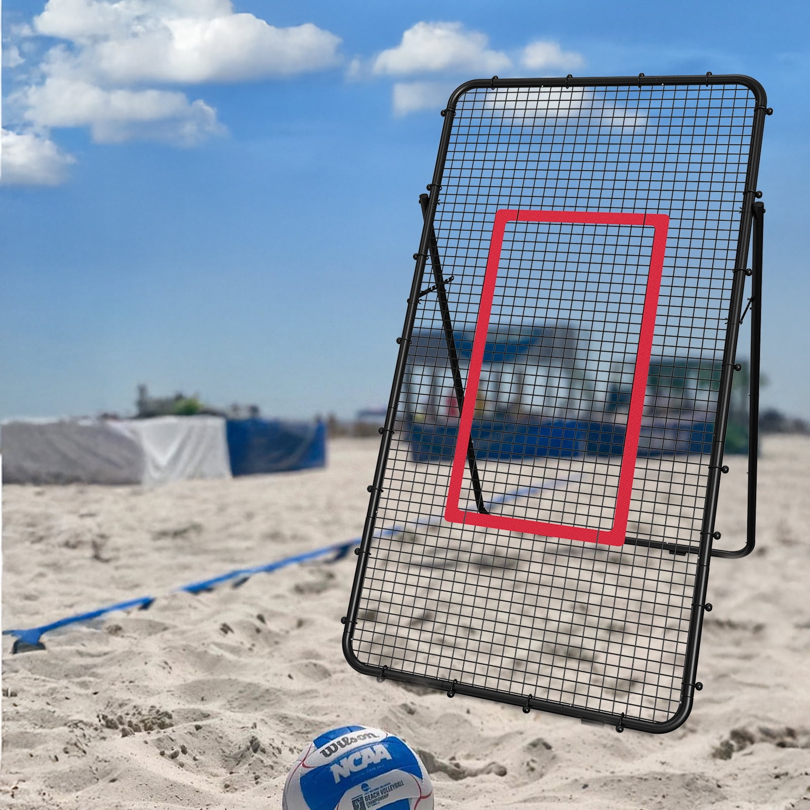 Oumilen Black Baseball Rebounder Portable Training Pitch Back