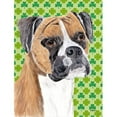 thumbnail image 1 of 40 x 40 In. Boxer St. Patricks Day Shamrock Portrait Flag Canvas, House Size, 1 of 1