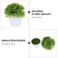 thumbnail image 3 of UPGRATOR 2Ud Adorno Bonsái Artificial Verde De Plástico Para De Interiores, 3 of 6