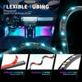 thumbnail image 4 of Zonao Strong Adhesive Car LED Strip Lights,Interior Lights,Multicolor Car Strip Light Under Dash Lighting Kit(4x Light strip+1xPower cord+1xRemote), 4 of 8