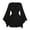 Black, variant on Oksale Chiffon Dresses for Women Halloween Trendy Deep V Neck Mini Dress Elastic Smocked Waisted Bell Sleeve Cocktail Dresses for Party Sky Blue S