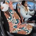thumbnail image 2 of Uorisanigo Car Seat Covers – 2 Pcs Front Seat Covers Ethnic Flowers Vehicle Seats Protectors Driver Interior Accessories, Easy Installation and Universal Fit for Most Cars SUVs Trucks, 2 of 7