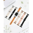 thumbnail image 7 of Wearlizer Leather Band Compatible with Apple Watch Band Women 38mm 40mm 41mm , Dressy Leather Strap with D-Shape Metal Buckle for iWatch Bands Series 8 SE 7 6 5 4 3 2 1, 7 of 7