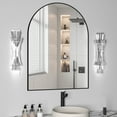 thumbnail image 6 of CISTEROMAN Arched Wall Mirror for Bathroom, 30"x40" Arched Mirror Wall Mounted Mirror with Metal Frame, Black Vanity Mirror Decor for Mantle, Bedroom, Entryway, Living Room, 6 of 6
