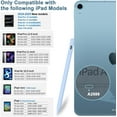 thumbnail image 6 of Stylus Pen for iPad, Fast Charging Stylus Pencil with Tilt Sensitivity, Compatible with Apple iPad Air 3/4/5, iPad Mini 5/6, iPad 6/7/8/9/10, iPad Pro 11"/ 12.9"/M4（Blue), 6 of 6