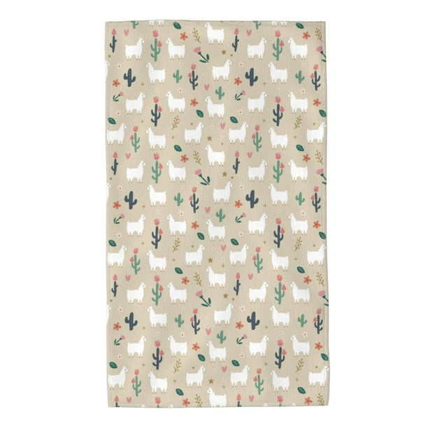 Balery Cute Alpaca Toalla de Microfibra Premium con Estampado – 27.5x16 pulgadas, Alta Absorción, Suave y Aterciopelada, Secado Rápido