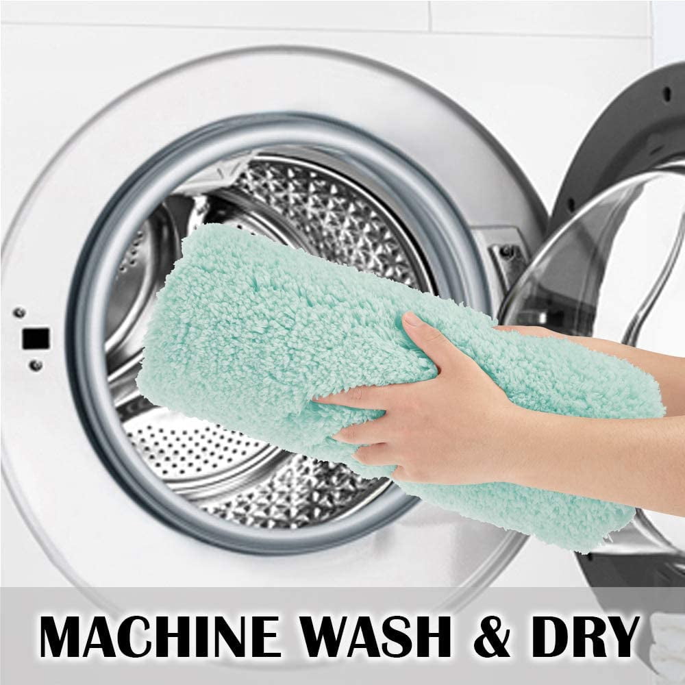 Bath Rug for Bathroom Non Slip Bathroom Mat (20 x 32, Aqua) Water Absorbent Soft Microfiber Shaggy Bathroom Rug Machine Washable Bath Mat for Bathroom Thick Plush Shower Mat