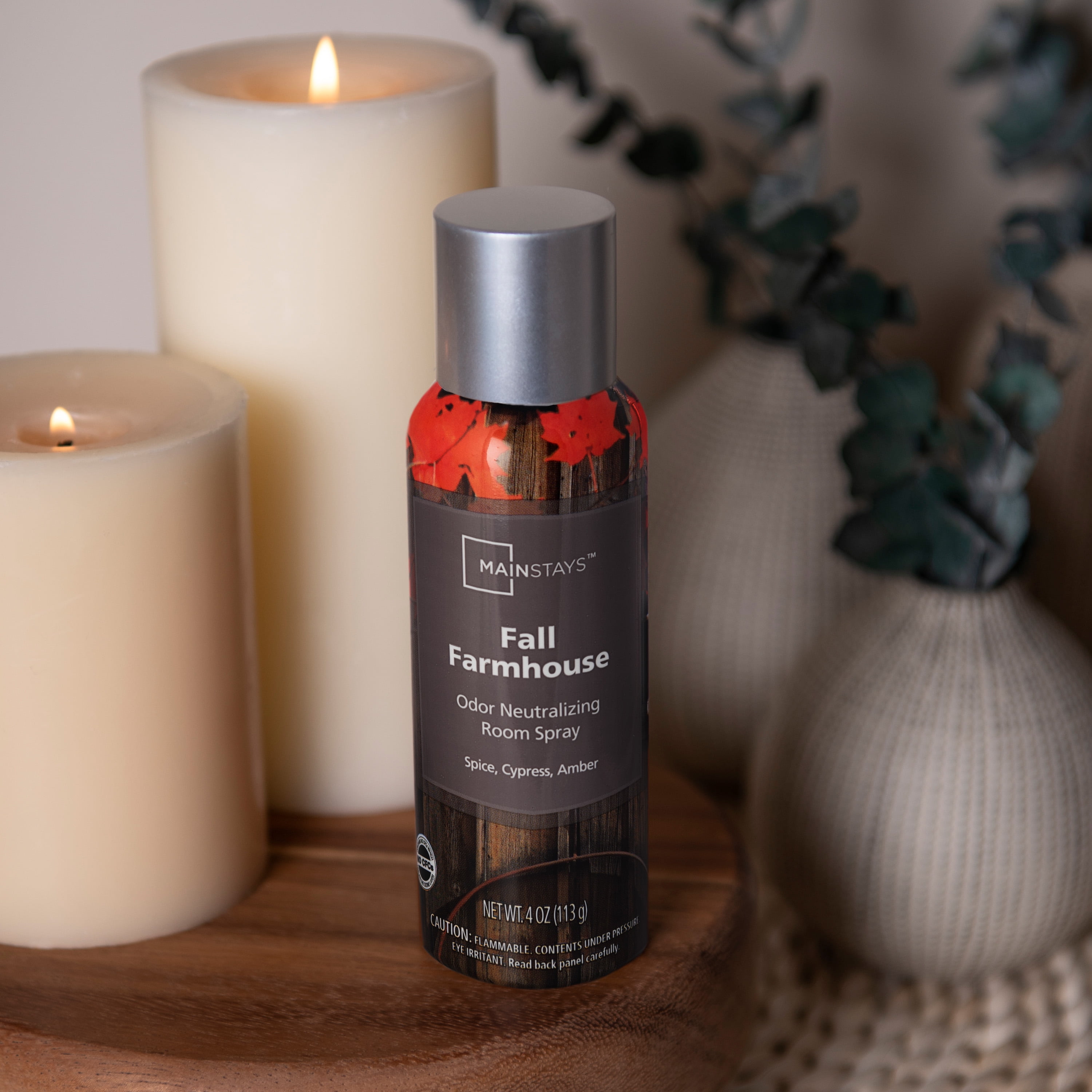 Mainstays Odor Neutralizing Room Spray Air Freshener, Fall Farmhouse, 4 oz
