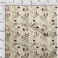 thumbnail image 2 of oneOone Cotton Poplin Twill Cream Fabric Flower & Leaves Watercolor Craft Projects Decor Fabric Printed By The Yard 56 Inch Wide, 2 of 4