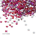 thumbnail image 2 of Uxcell 1440Pcs Glass Diamante Rhinestone, Man Made Gems AB Red 1.5-1.7 mm, 2 of 6