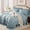 Dusty Blue, variant on Queen Comforter Set Dark Purple, Ruffle Shabby Chic Bedding Set Farmhouse 7 Pieces, All Season Fluffy Bed in a Bag with Sheets, Pillowcases & Shams
