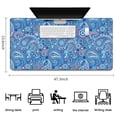 thumbnail image 5 of Long Mouse Pads for Desk,Blue Paisley Pattern Desk Mats on Top Of Desks, Desk Mouse Pad Extra Large with 3mm Non-Slip Base and Stitched Edge for Gaming,Office,Work,Home 47.3"x23.6", 5 of 6