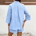 thumbnail image 6 of pstuiky Lounge Sets for Women Maternity Two Piece Outfit Short Sleeve Off Shoulder Shirt and Shorts Set Loose Fit Pregnancy Clothes for Casual Summer Wear Maternity Breastfeeding Pajamas, 6 of 9