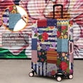 thumbnail image 4 of Pioneer Flower Floral Print Pattern Luggage Cover Fashion Suitcase Cover Baggage Covers Fit 25-28 Inch Luggage (Go Travel), 4 of 5