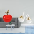 thumbnail image 2 of Figuras de cerámica y cisne, escultura decorativa para el hogar, sala de estudio, cafetería, mesa, artesanía, estantería navideña, entrada., 2 of 8