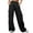 Black, variant on YLHFASHION Fun Pants for Women Trendy Womens Elastic High Waisted Palazzo Pants Casual Wide Leg Lo Trouser Shorts for Women(Xxxl)