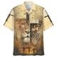 thumbnail image 3 of Camisa hawaiana con la frase "Father Over Fear" de Jesús, de manga corta, para hombre y mujer, para playa, de verano, con estampado floral, 2024, 3 of 4