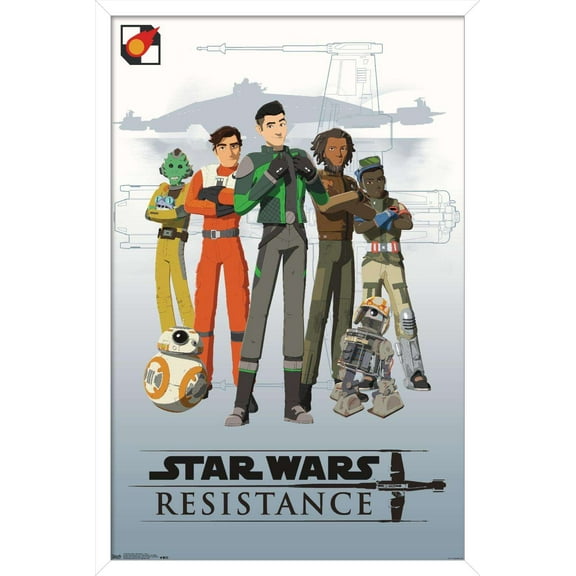 Star Wars: Resistance - Crew Wall Poster, 14.725" x 22.375", Framed