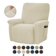 thumbnail image 1 of Housse de Fauteuil Inclinable Extensible Couverture Complète Couleur Unie pour LAZBOY Remplacement-Shorts, 1 of 5