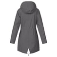 thumbnail image 1 of WEIYLL Womens Fleece Jackets Solid Warm Thick Outdoor Plus Size Hooded Raincoat Grey Fall Clothes Size M, 1 of 1