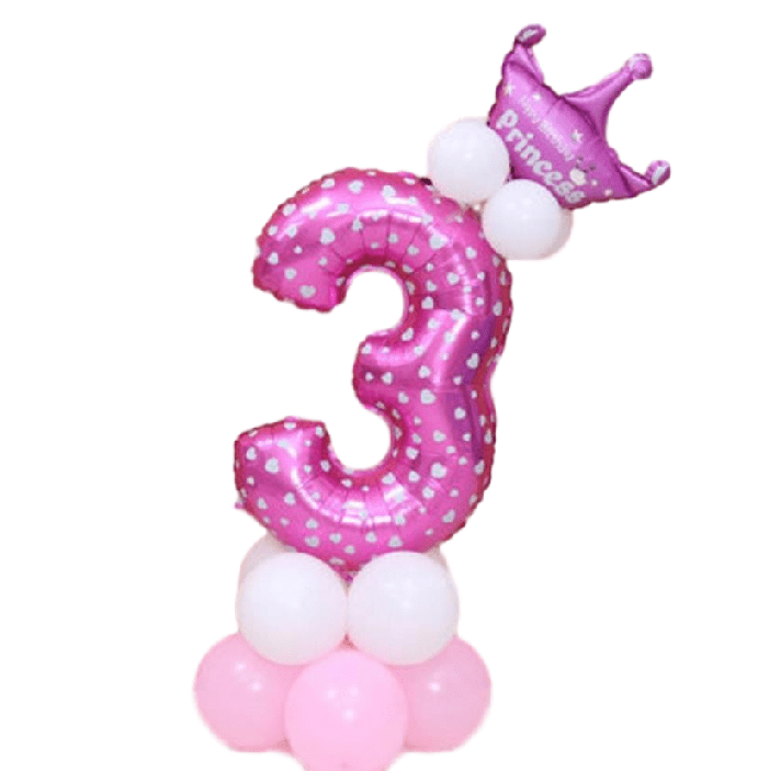 17pcs/set Number Foil Balloons 32" Digit Helium Happy Birthday Party Boy Girl 