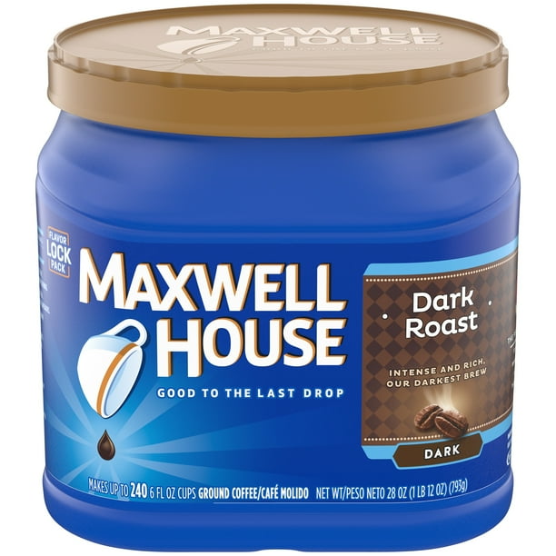 Maxwell House Dark Roast Ground Coffee 28 oz. Tub