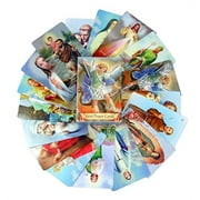 Pack of 54 Assorted Holy Cards with Catholic Saints and Prayers