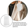 thumbnail image 3 of LOLIPPYY 1 Pair White Pleated Chiffon Sleeve Cuffs with Faux Detachable Extenders for Elegant Fashion Accessories, 3 of 8