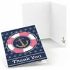 Last Sail Before The Veil - Nautical Bridal Shower & Bachelorette Party Thank You Cards (8 count)