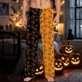 thumbnail image 2 of SJLDQY Mens Halloween Pajamas Pants Wide Leg Pjs Trousers for Men Hallowmas Pumpkin Ghost Elastic Waist Homewear Loungewear With Pocket, 2 of 6