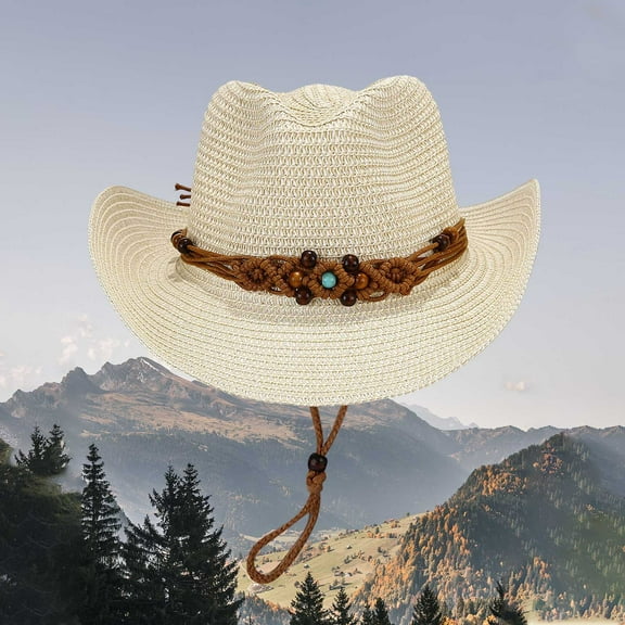 HAIJIE cool hats Summer Outdoor Casual Style Holiday Panama Style Shade Straw Hat Sun Hat Hat Women Womens Hiking Hat Cutting Hat Men Travel Beach Hat Jungle Hat Hat Covers Neck Mens Mesh Hats Adjust